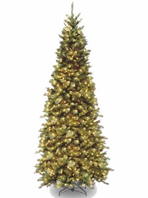 national tree 9ft slim tiffany fir tree pre-lit